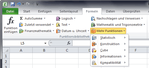 Excel 2010 - Funktionsbibliothek