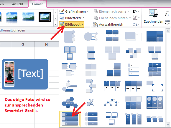 Excel 2010 - Erstellen einer SmartArt-Illustration