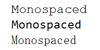 Beispiel Monospaced
