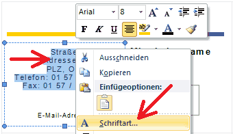 Word 2010 - Abbildung Anleitung Schriftgestaltung